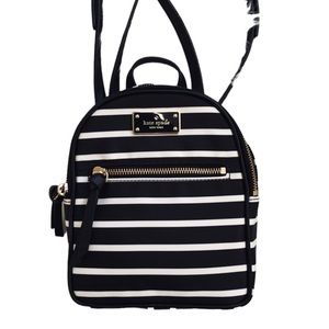 Kate Spade New York Mini Backpack Striped Black and White - New no tags